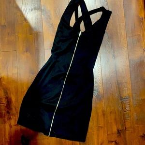 Black zip up dress